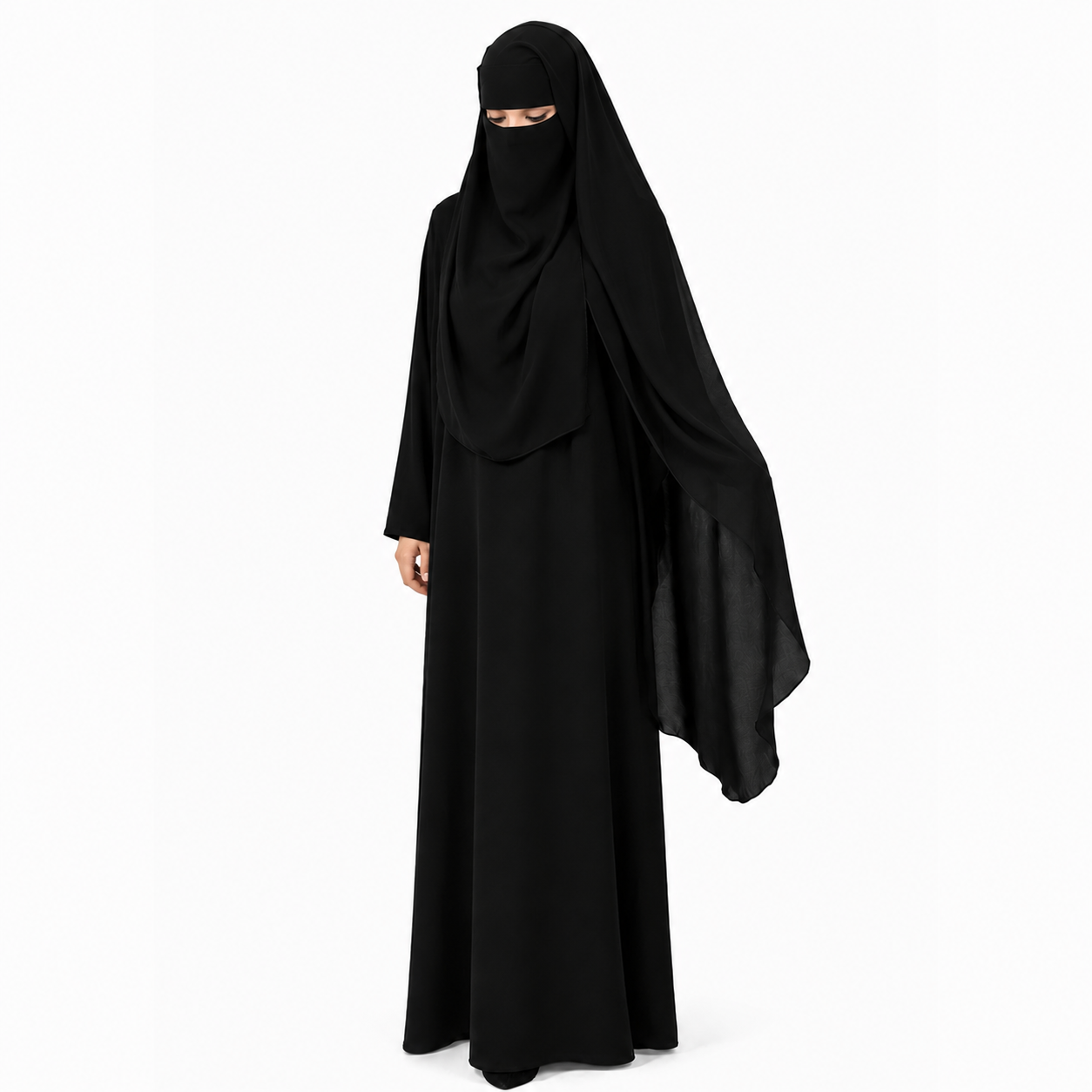 Tahira Klassik Niqab – Schwarz
