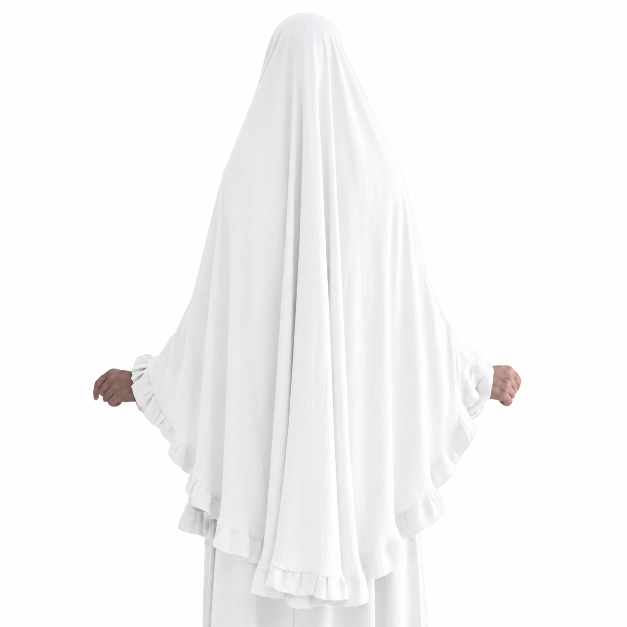 Layan abaya/khimar set - jazz - Pure white
