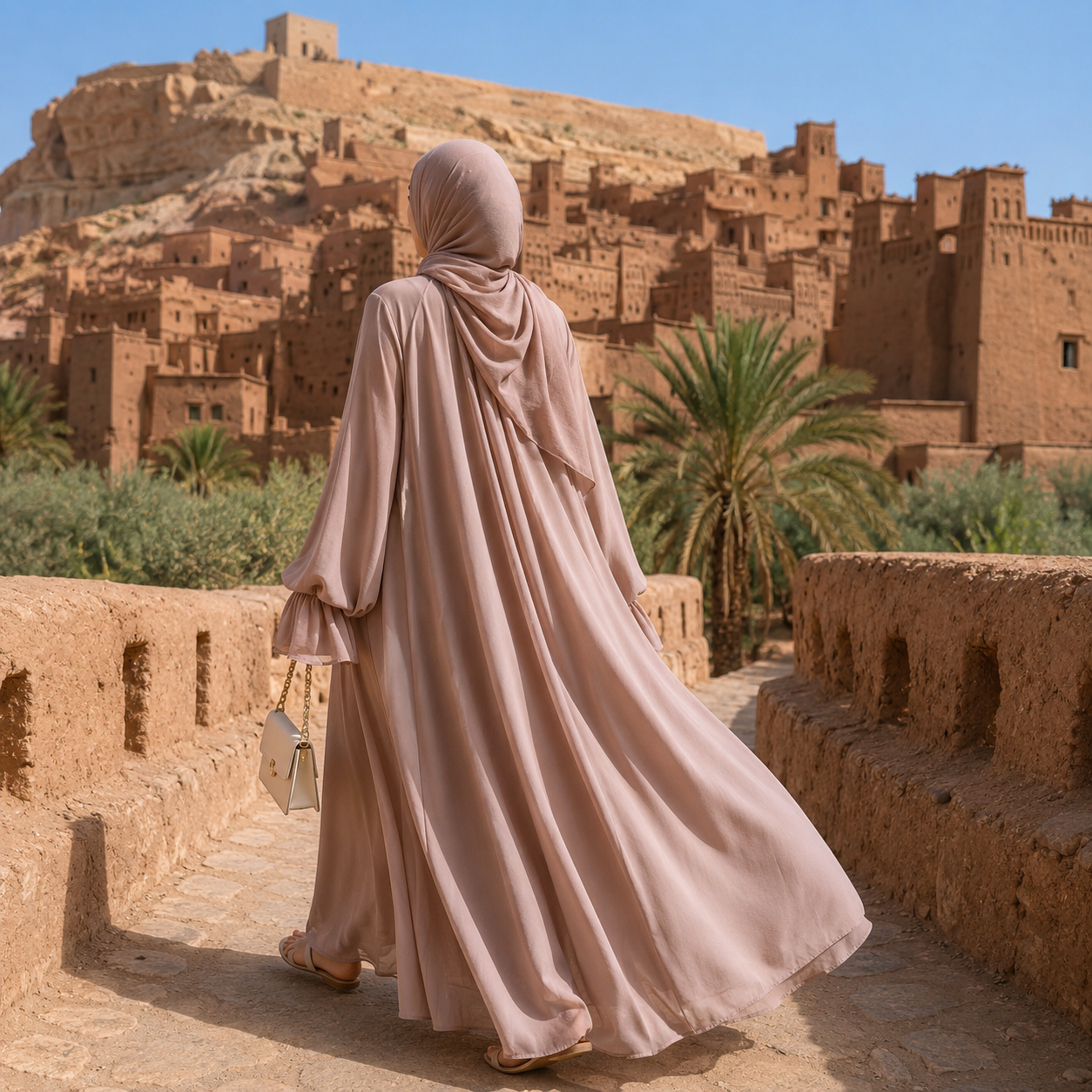 Ahlam Abaya - Soft blush - EXCLUSIVE LIMITED PIECE