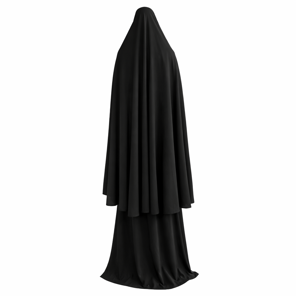 Premium jersey scheenkhimaar + rok - Black - 2+1 GRATIS