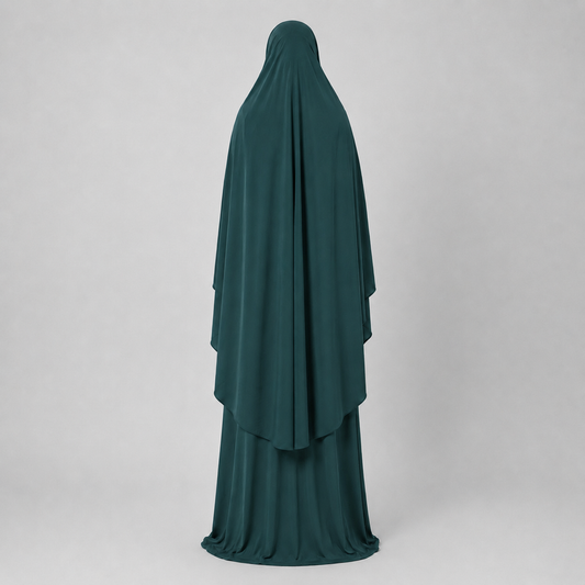 Amber - Abaya & knie khimar set - Misty Dusk