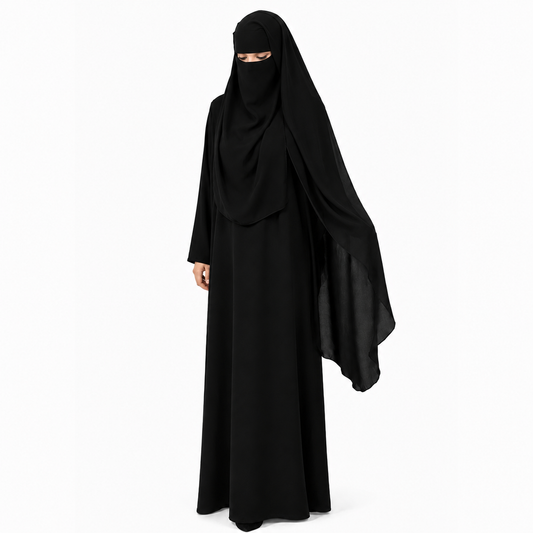 Niqab classique Tahira - Noir