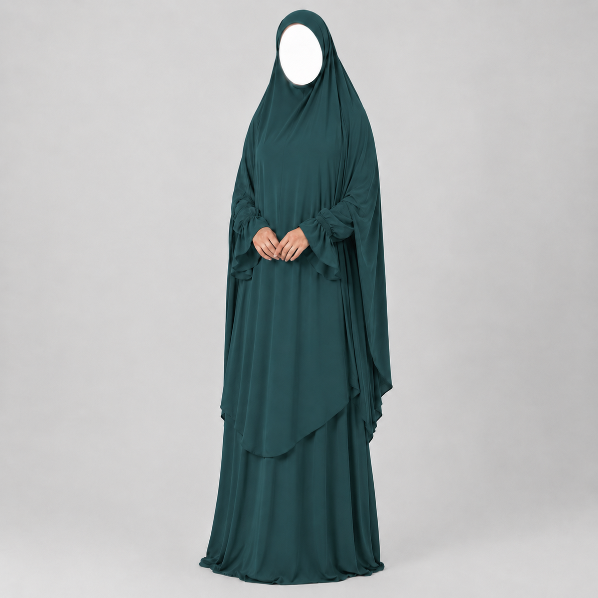 Amber - Abaya & knie khimar set - Misty Dusk