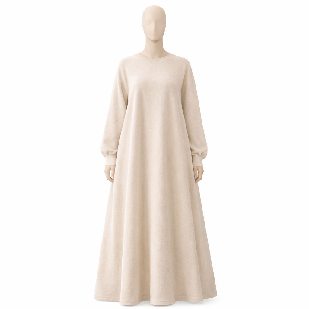 Sweater abaya - Creme beige -100% katoen