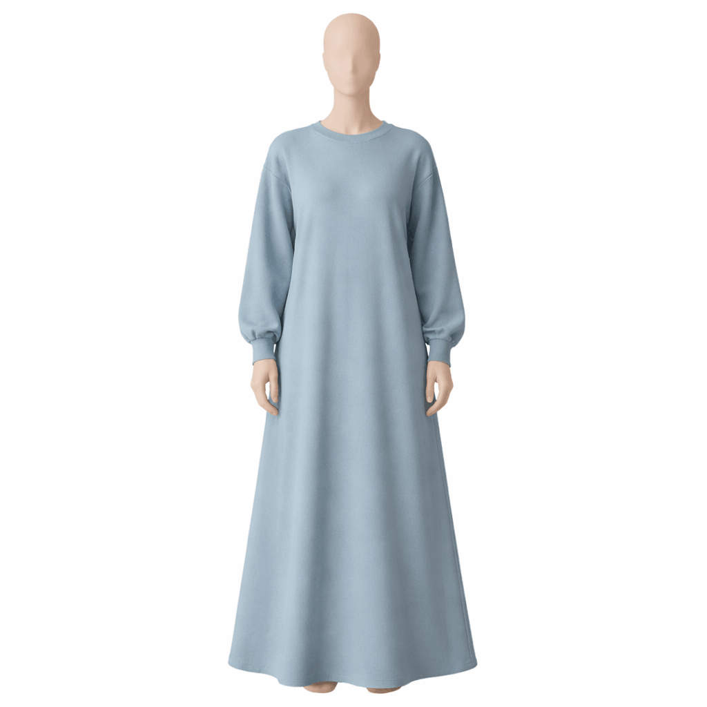 Sweater abaya - Paris blue - 100% katoen