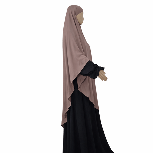 Premium triangle khimaar - tie-back - katoen jersey - Sahara rose