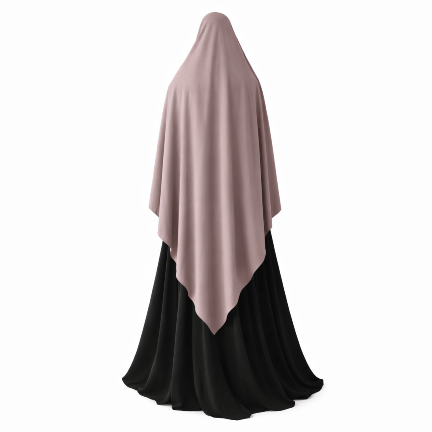Premium triangle khimaar - tie-back - katoen jersey - Sahara rose