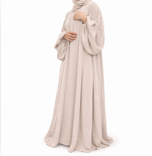Maryam abaya set - 3 delig - jazz - Rosy cream - LIMITED EDITION