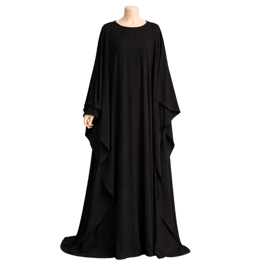 Amirah flow abaya - Black - 1+1 GRATIS
