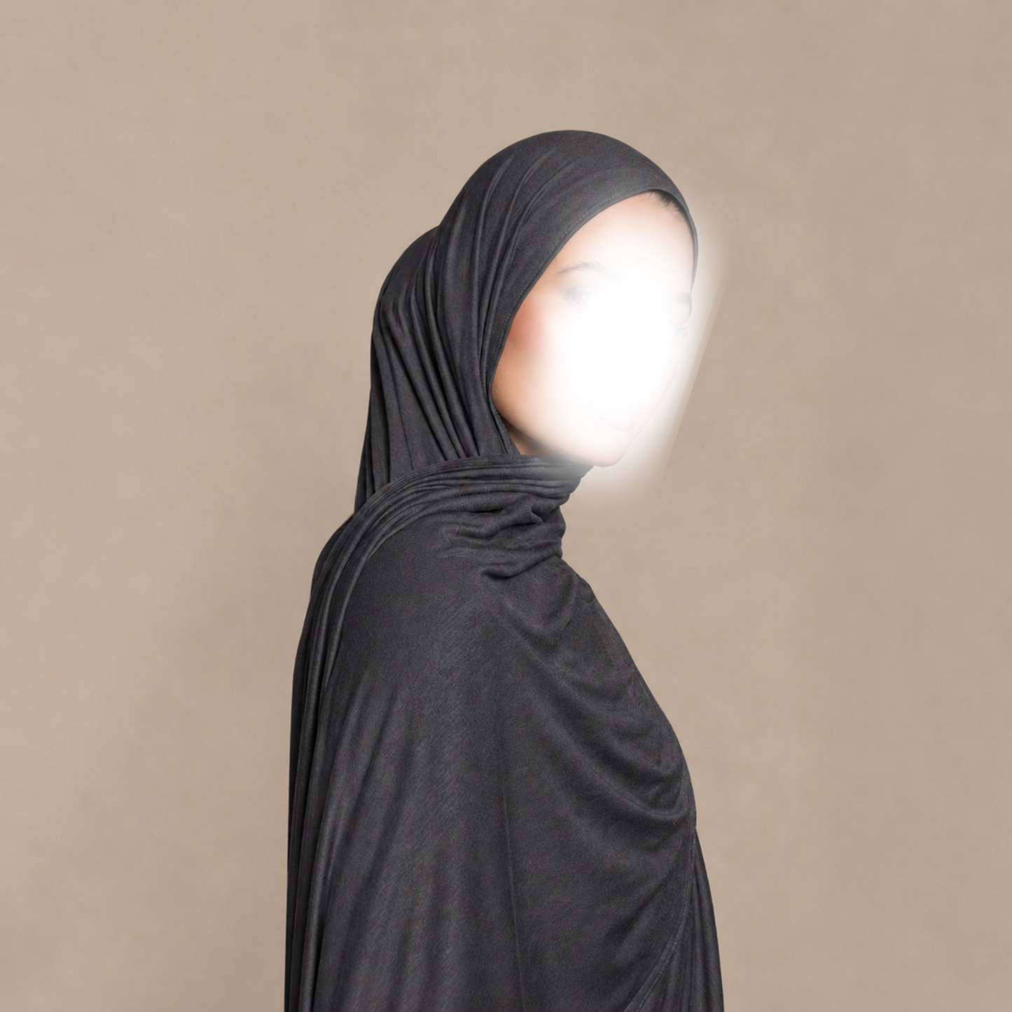 Katoenjersey hijab - 180x80 - Graphite Grey