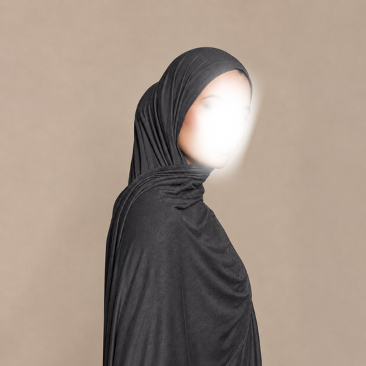 Katoenjersey hijab - 180x80 - Graphite Grey
