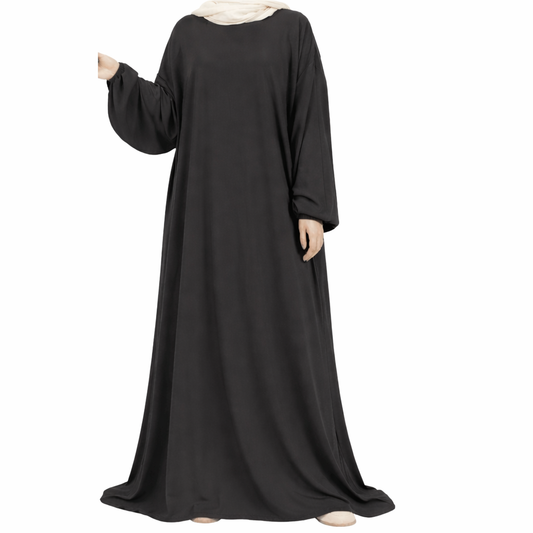 Zahra jazz abaya - oversized/plussize - Dark Grey