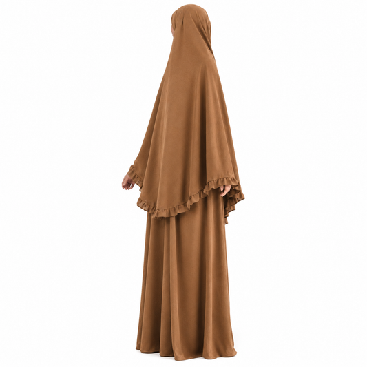 Layan abaya/khimar set - jazz - Cinnamon