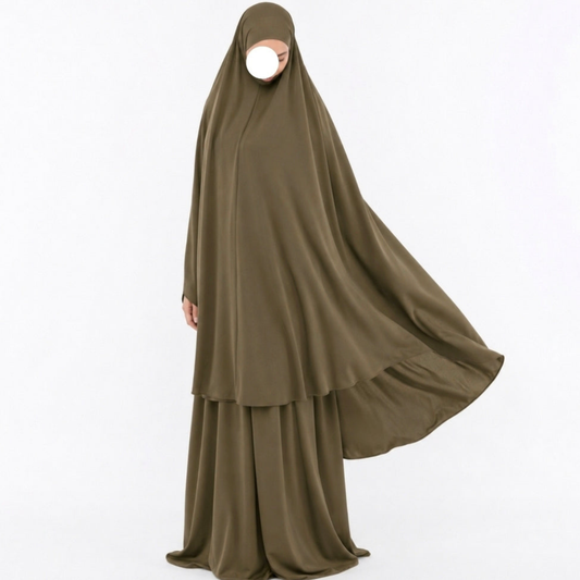 Premium jersey scheenkhimaar + rok - Lush olive green