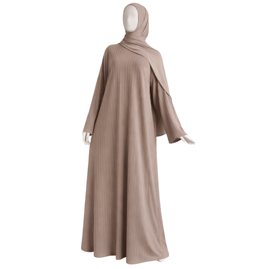 Spring whisper abaya - taupe