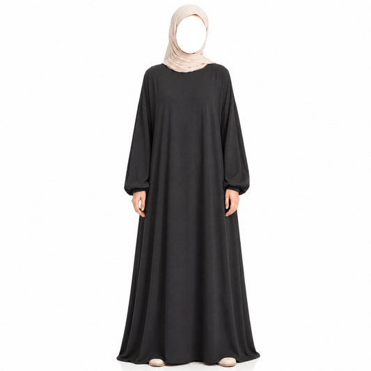 Zahra Jazz Abaya – Oversized/Plus Size – Dunkelgrau