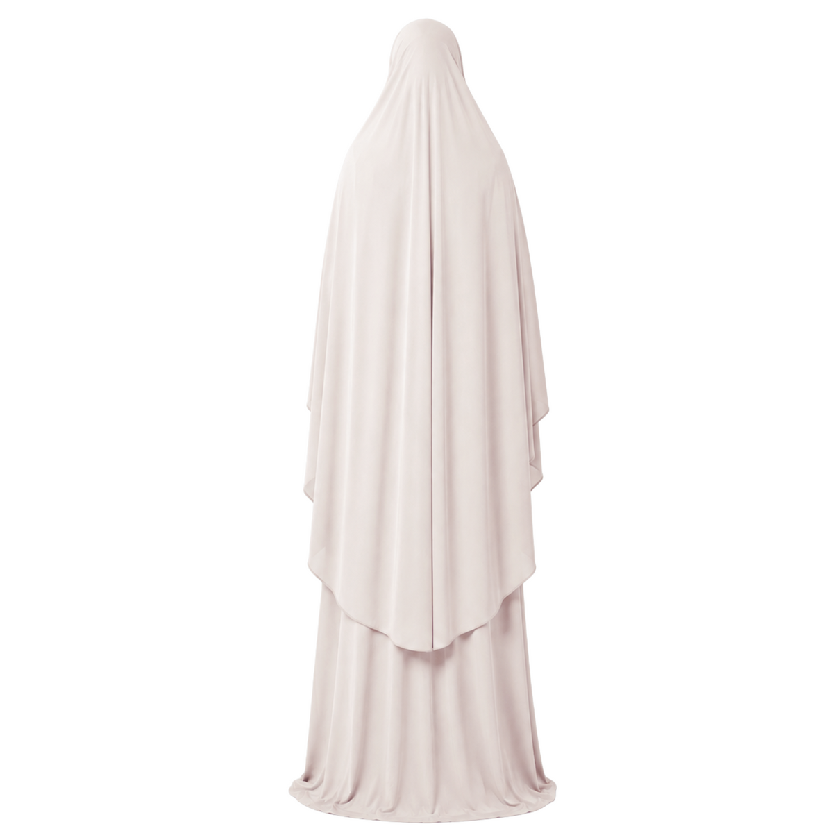 Amber - Abaya & knie khimar set - Blush Porcelain