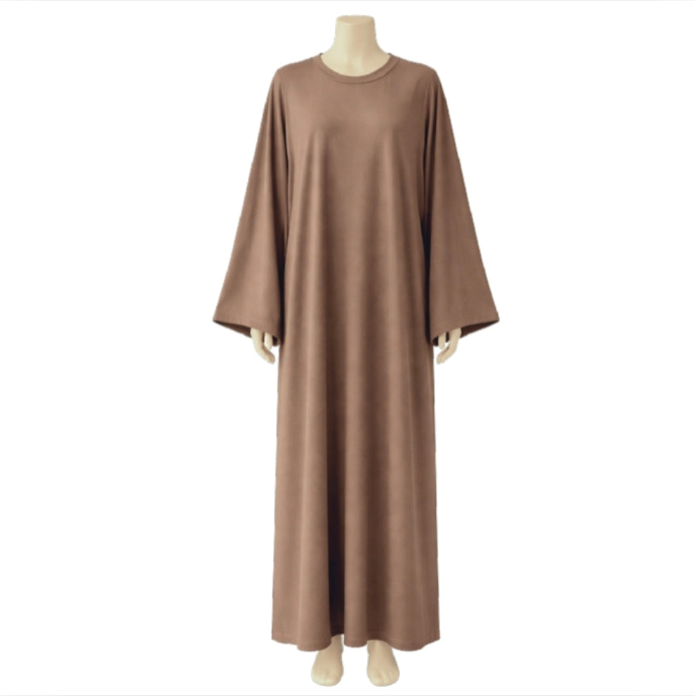 Soft touch abaya - Mocca - 1+1 GRATIS