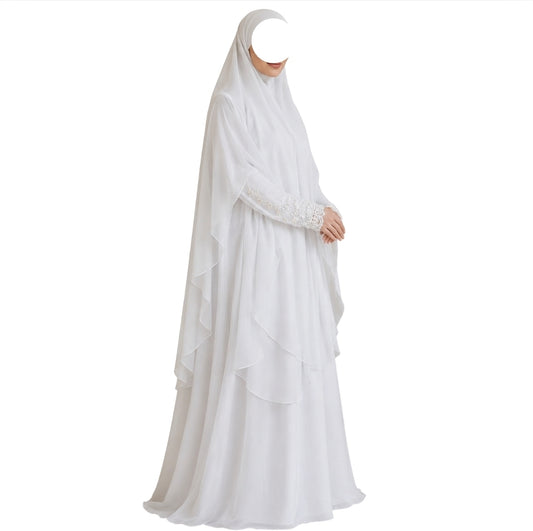 Yemeni royal scheen-khimaar - Pure white
