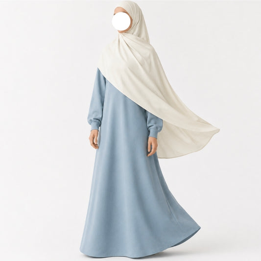 Sweater abaya - Paris blue - 100% katoen