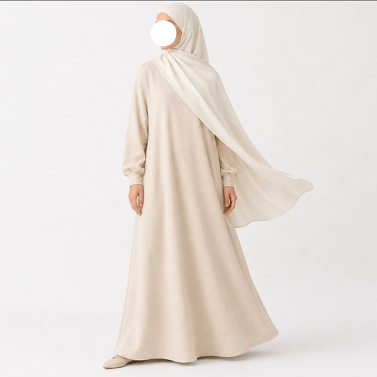 Sweater abaya - Creme beige -100% katoen
