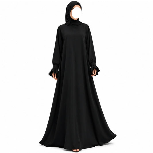 Pure noir nida abaya + khimaar set