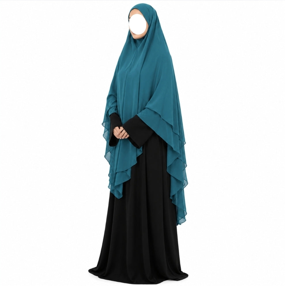 Yemeni royal scheen-khimaar - Bukhara teal