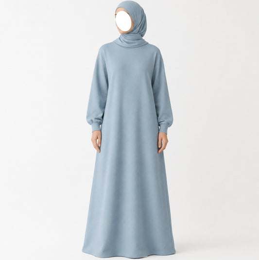 Sweater abaya - Paris blue - 100% katoen