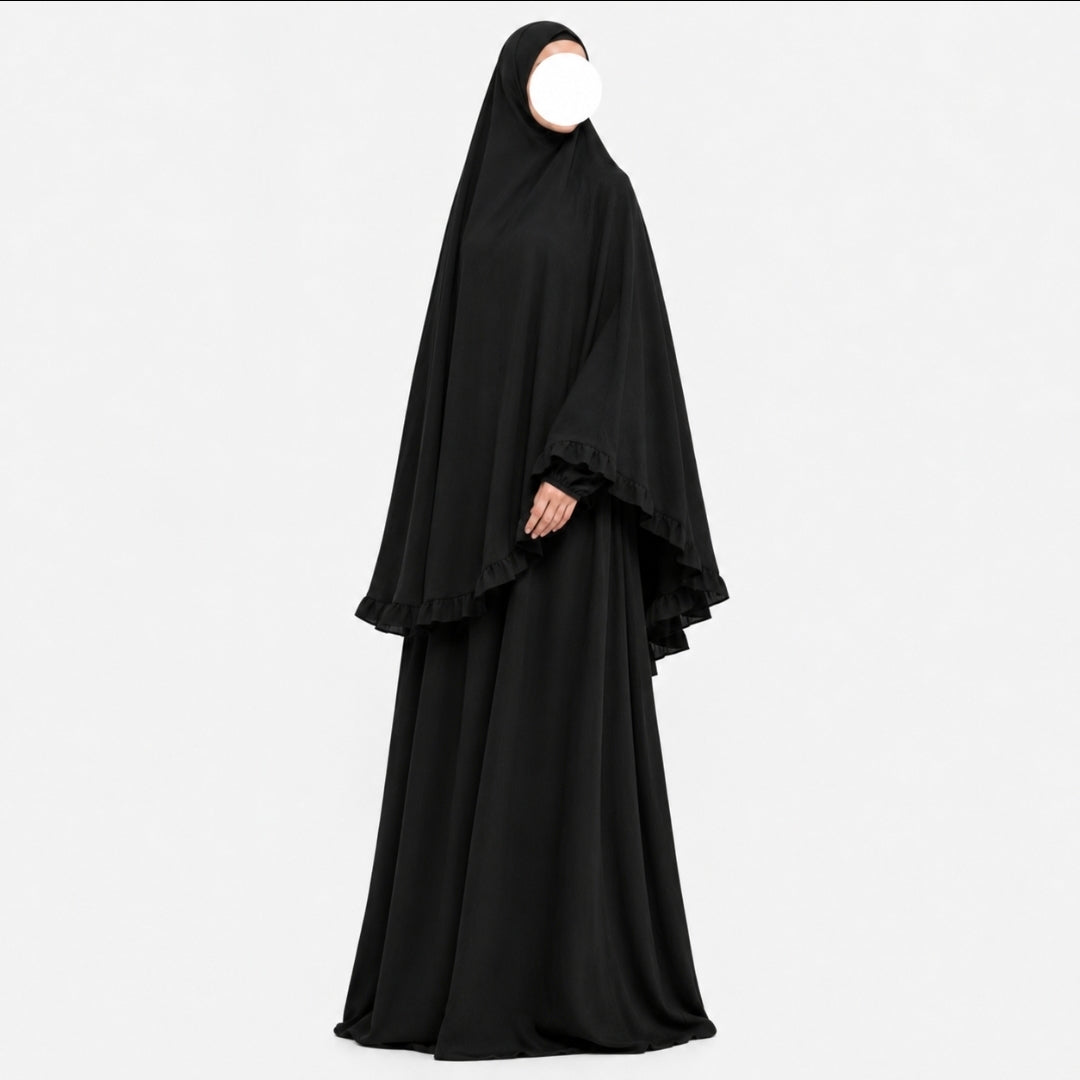 Layan abaya/khimar set - jazz - Black - Laatste setje!