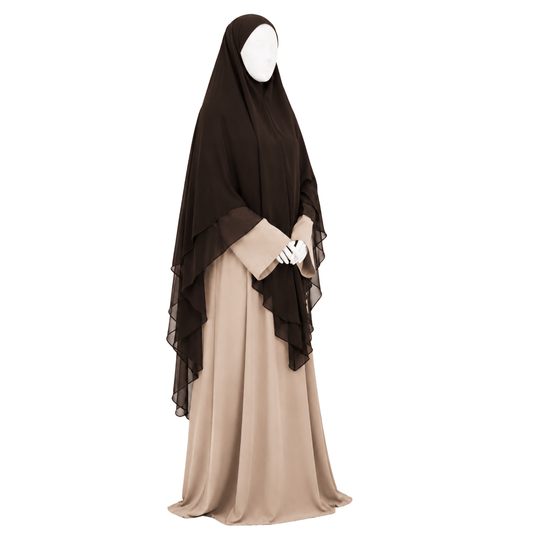 Yemeni royal scheen-khimaar - Chocolate