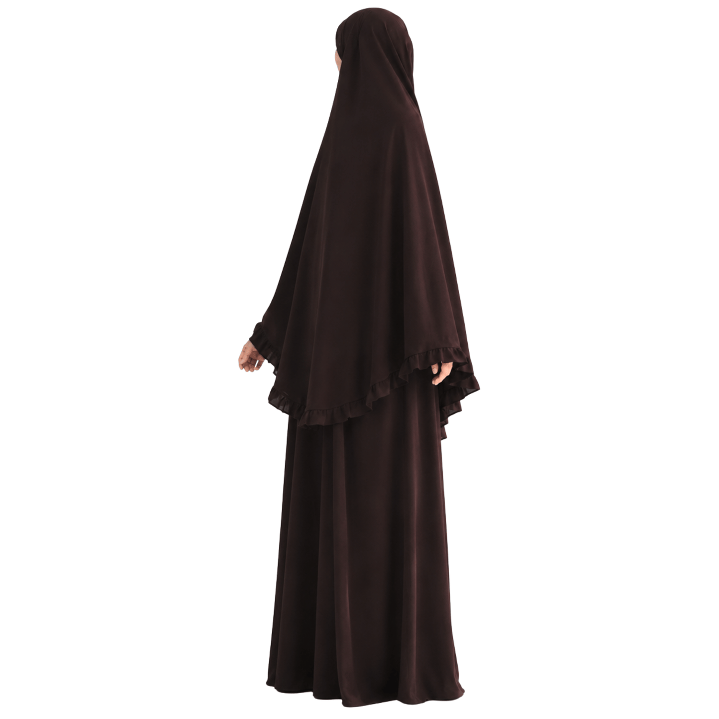 Layan abaya/khimar set - jazz - Espresso