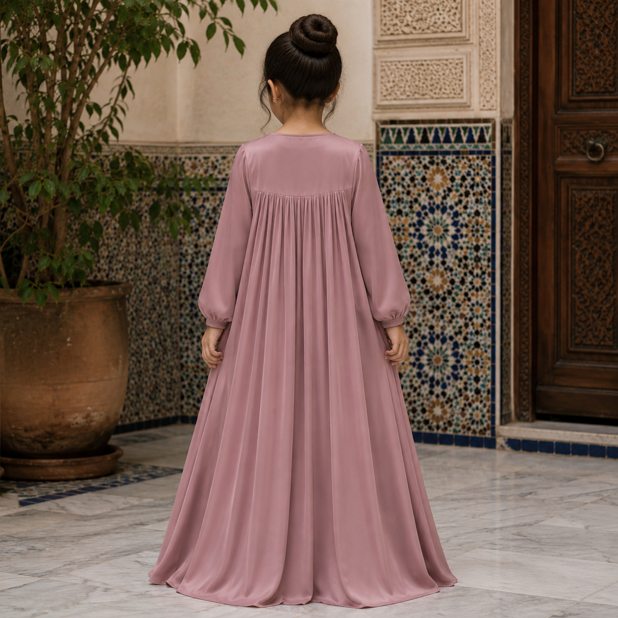 Safiya nida abaya set - Vintage pink - 5 t/m 12