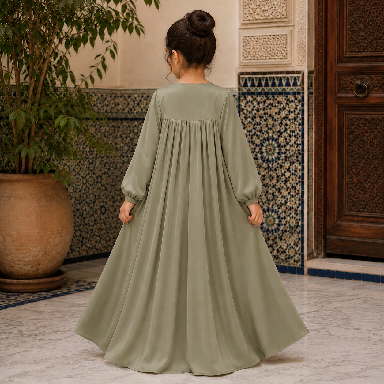 Safiya nida abaya set - Sage - 5 t/m 12