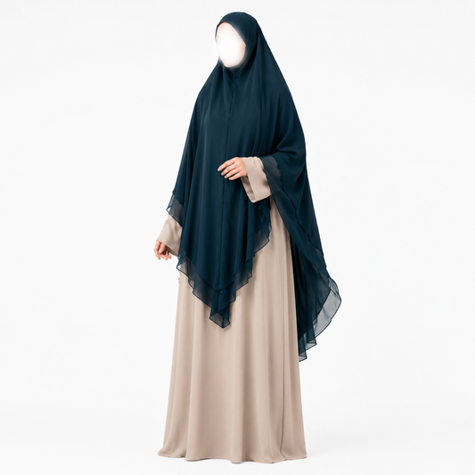 Yemeni royal scheen-khimaar - Deep night green - 2+1 GRATIS!