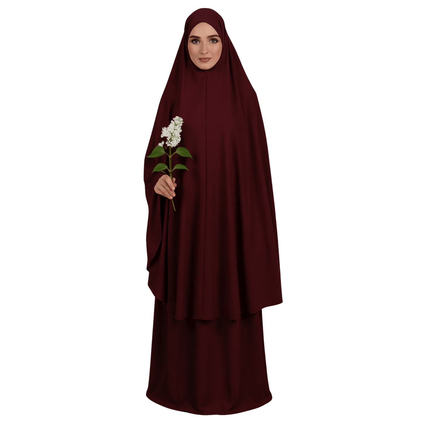 Premium jersey scheenkhimaar + rok - Dark cherry - 2+1 GRATIS