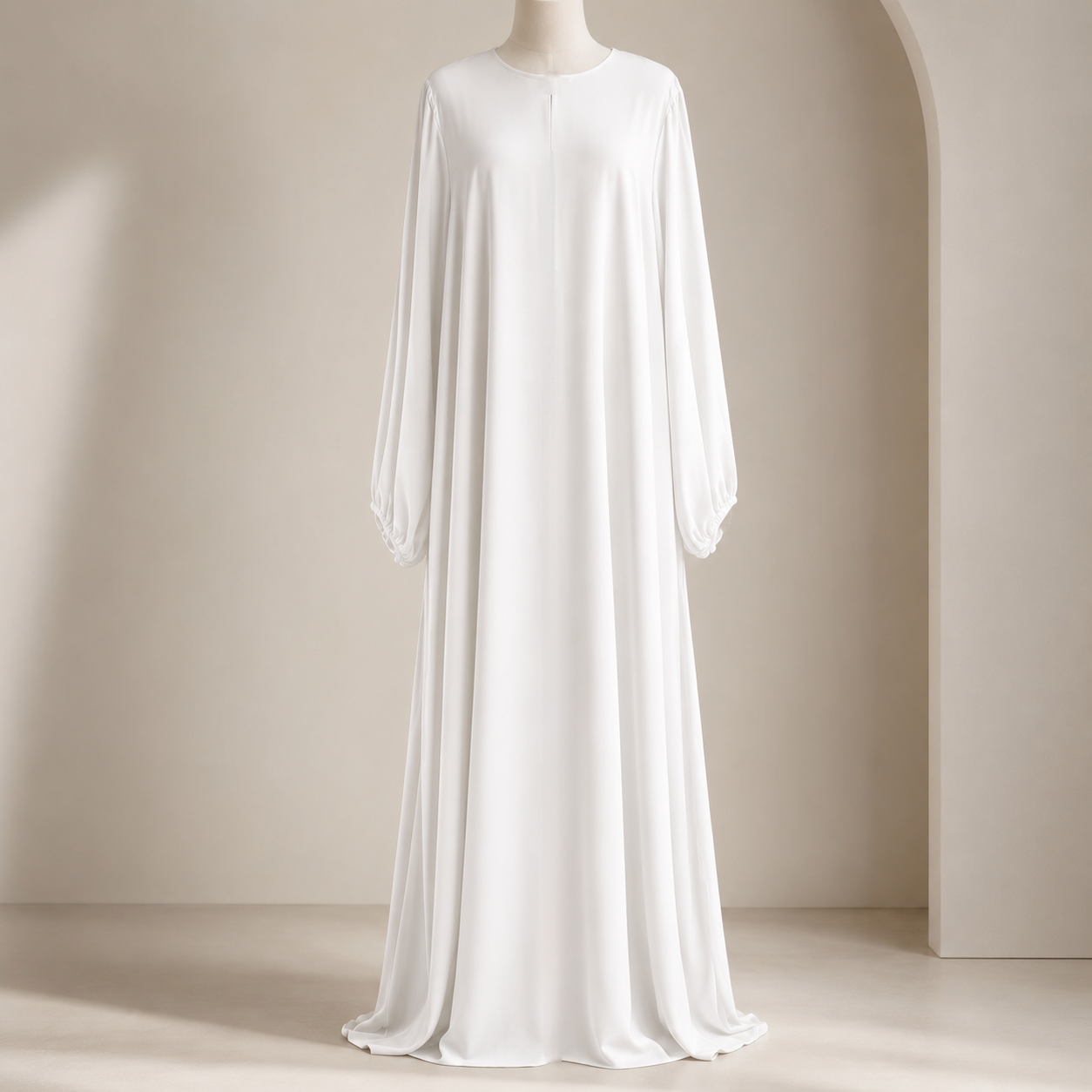 Layan abaya/khimar set - jazz - Pure white