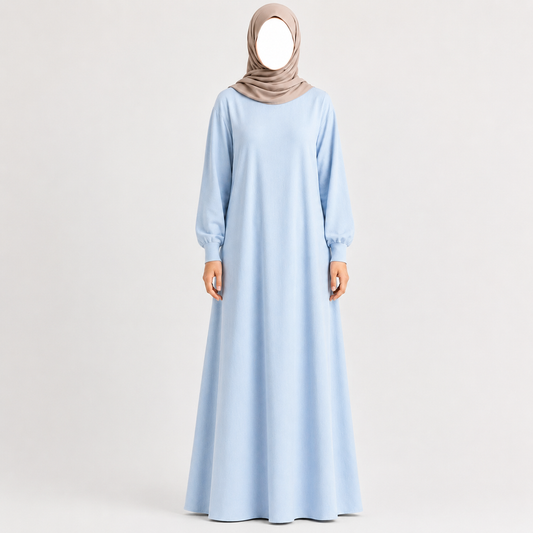 Sweater abaya - Paris blue - 100% katoen