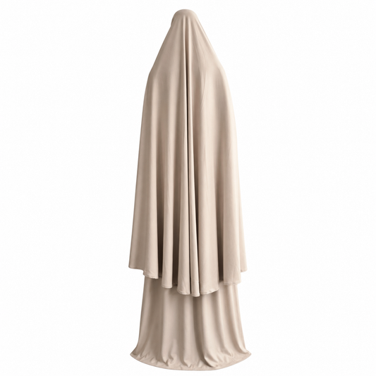 Premium jersey scheenkhimaar + rok - Beautiful beige