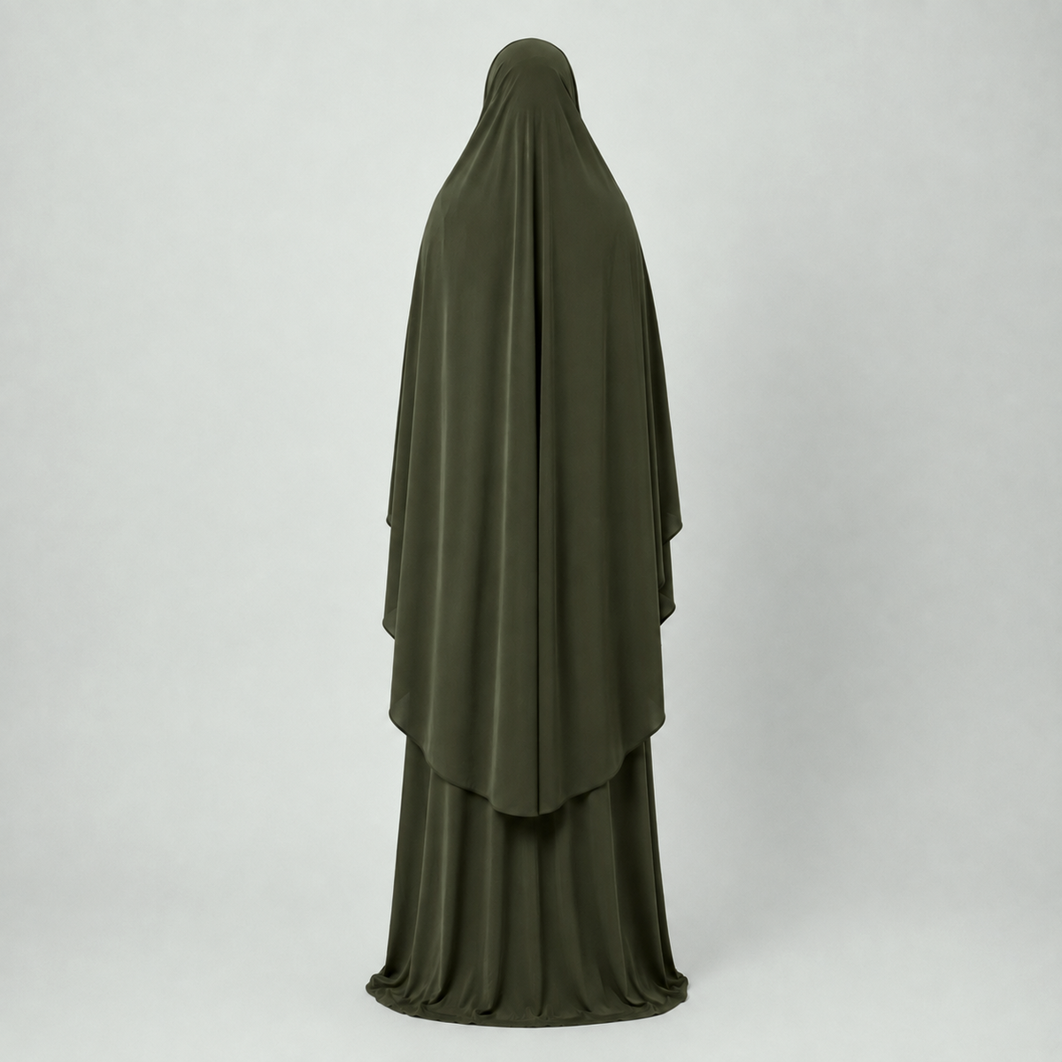 Amber - Abaya & knie khimar set - Rustic Olive