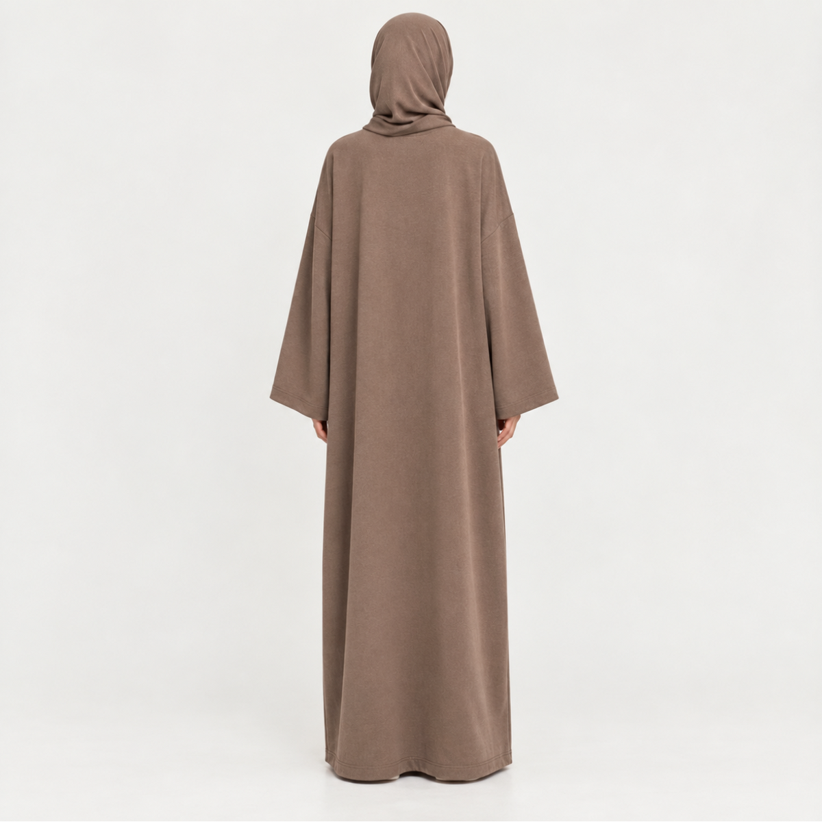 Soft touch - katoenmix abaya - Mocha brown