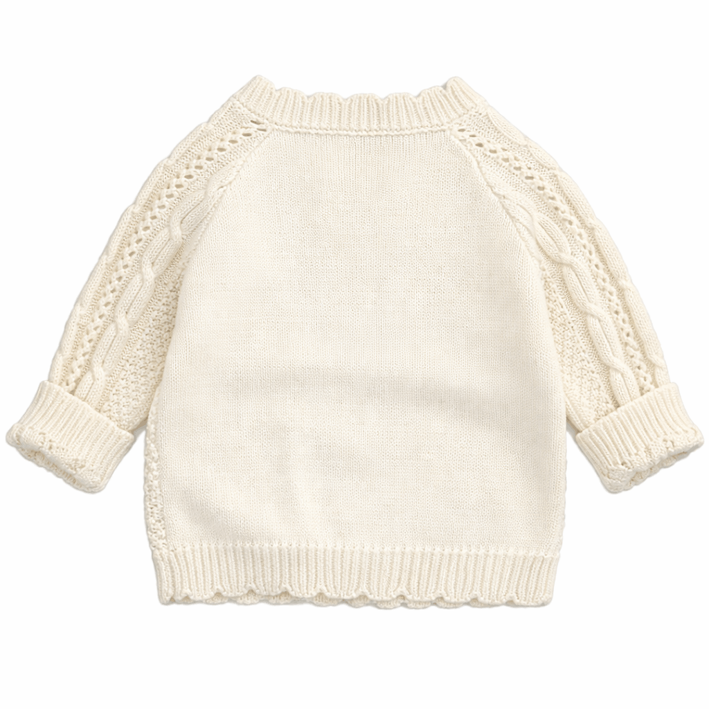 Gebreid vest - katoen - natural white