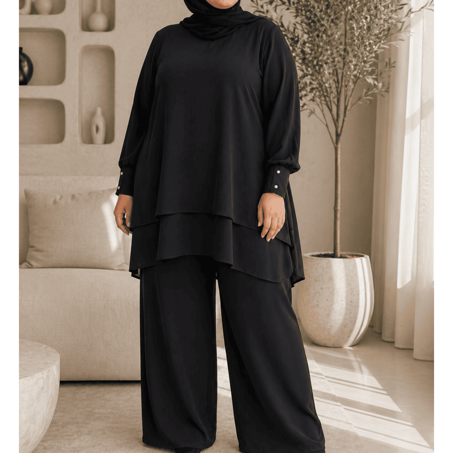 Jazz twinset - Plussize - Black