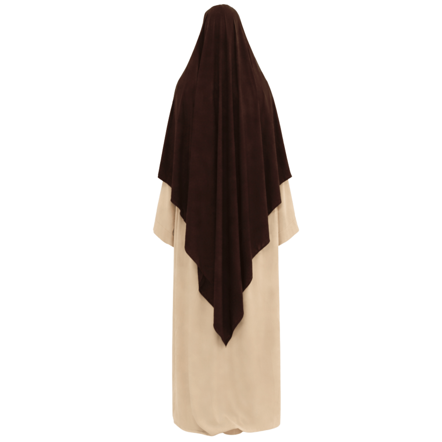 Premium triangle khimaar - tie-back - katoen jersey- Chocolate