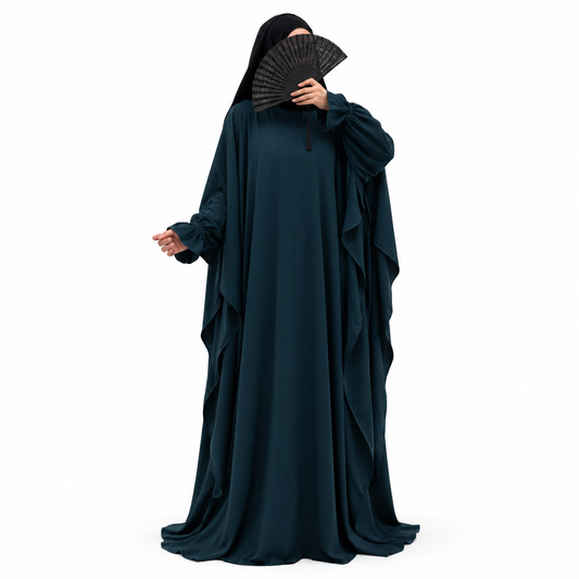 Abaya Amirah Flow - Pétrole de nuit - 1+1 GRATUIT
