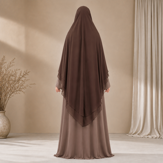 Yemeni royal scheen-khimaar - Chocolate - 2+1 GRATIS!