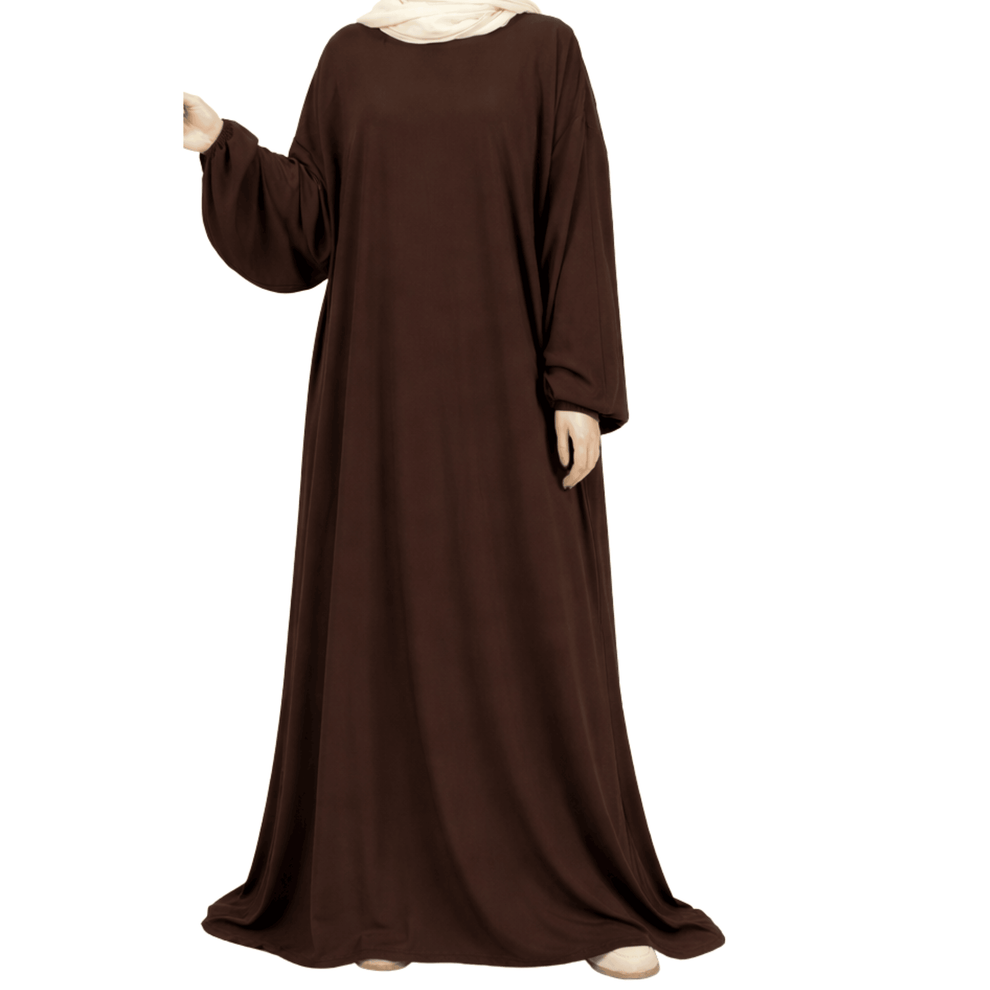 Zahra jazz abaya - oversized/plussize - Chocolate